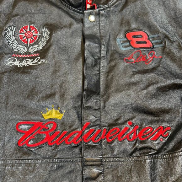 Vintage Dale Earnhardt Jr Leather NASCAR Jacket Chase Authentic Size M NWT - Picture 5 of 9